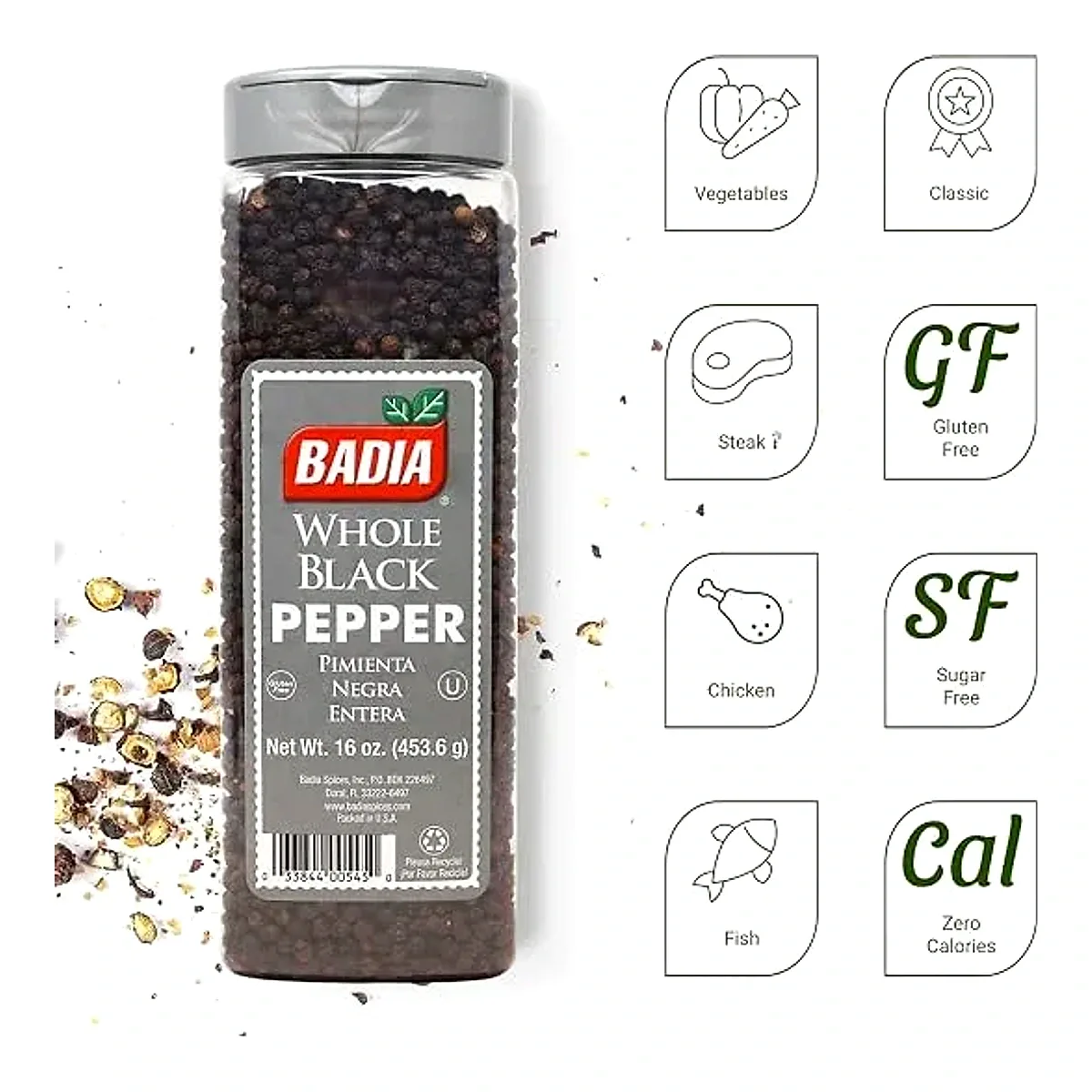 PEPPER BLACK WHOLE/ PTA NGR ENTR 16 OZ imagen 2
