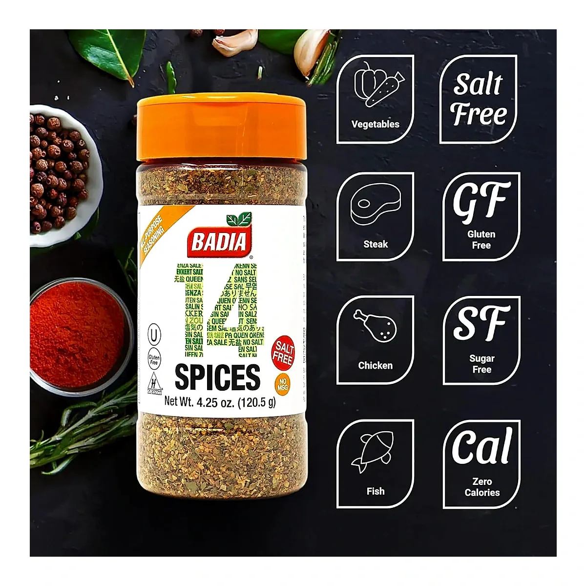 14 SPICES ALL PURPOSE SEASONING 6/4.25 imagen 3