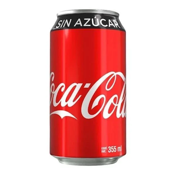 Soda Coca Cola Sin Azúcar Lata 354 Ml