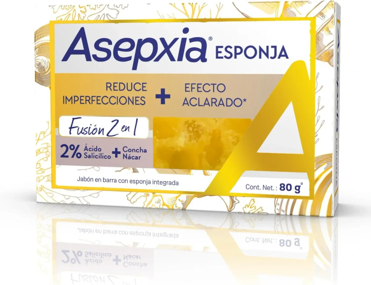 JABON EN BARRA ASEPXIA ESPONJA 80G imagen 2