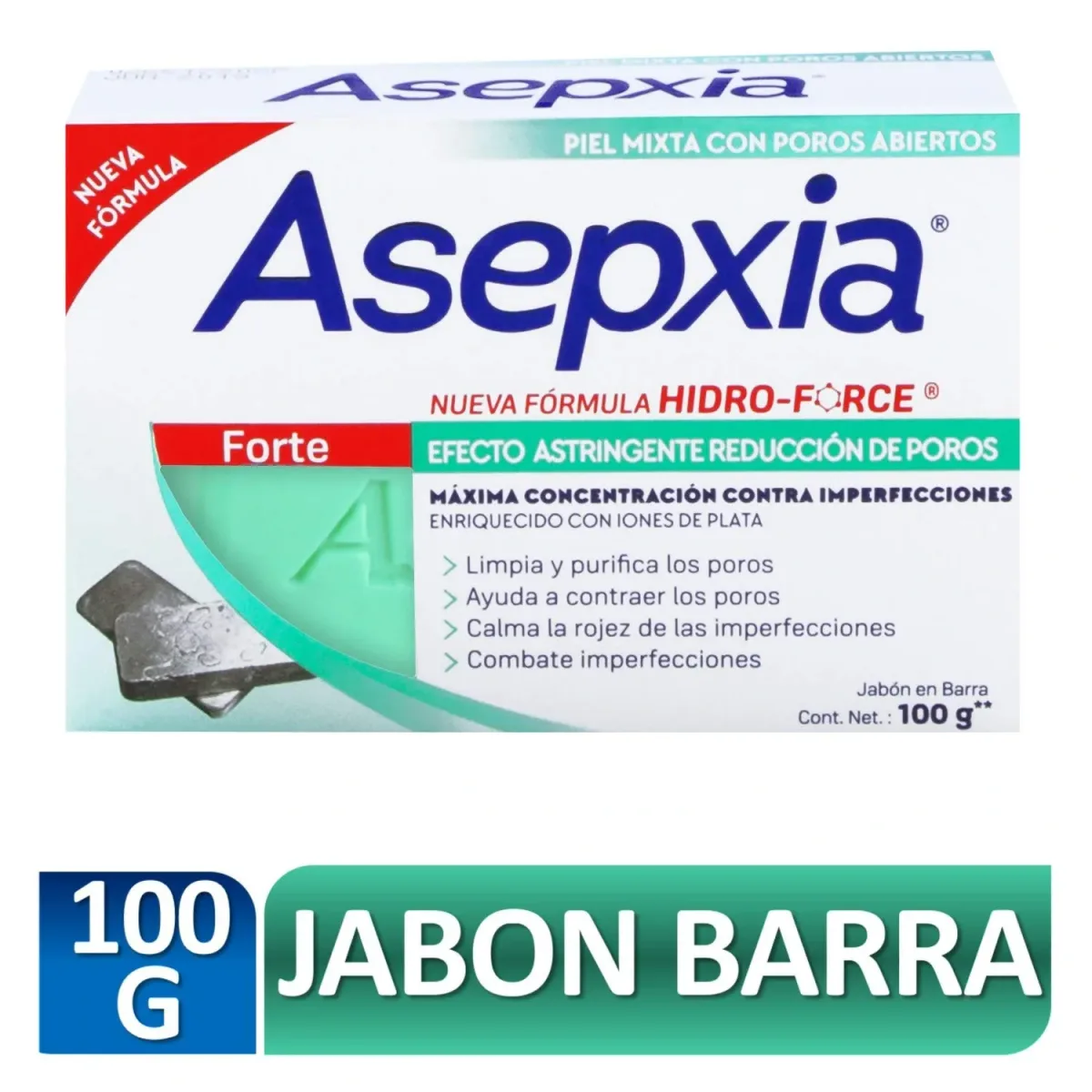 JABON EN BARRA ASEPXIA FORTE 20/100GR imagen 2