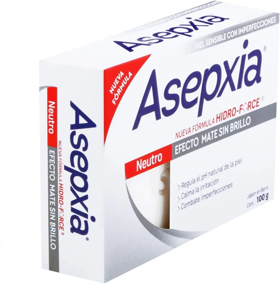 JABON EN BARRA ASEPXIA NEUTRO 100GR imagen 2