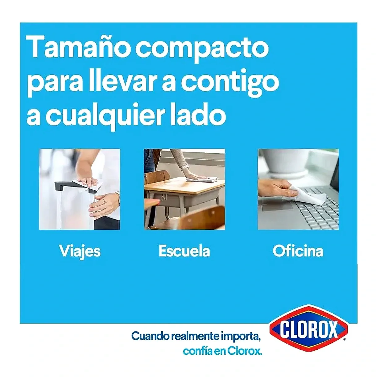 TOALLITAS CLOROX EXPERT DESINFECTANTE FLOWPACK 12/15 UNI. imagen 2