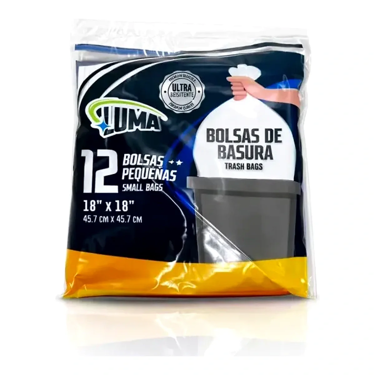 BOLSA DE BASURA BLANCA 18x18 60/12PZ