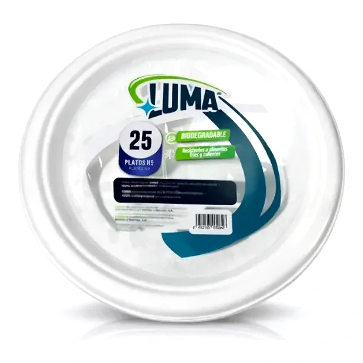 PLATO REDONDO BIODEGRADABLE 8 PULGADAS 24/25PZ