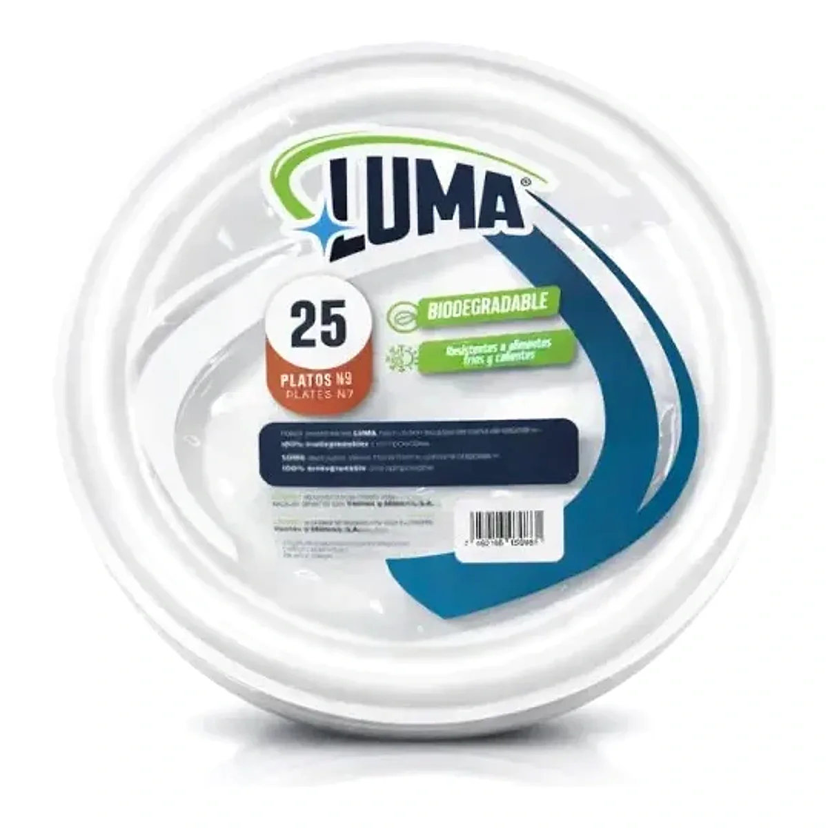 PLATO REDONDO BIODEGRADABLE 6 PULGADAS 24/15PZ
