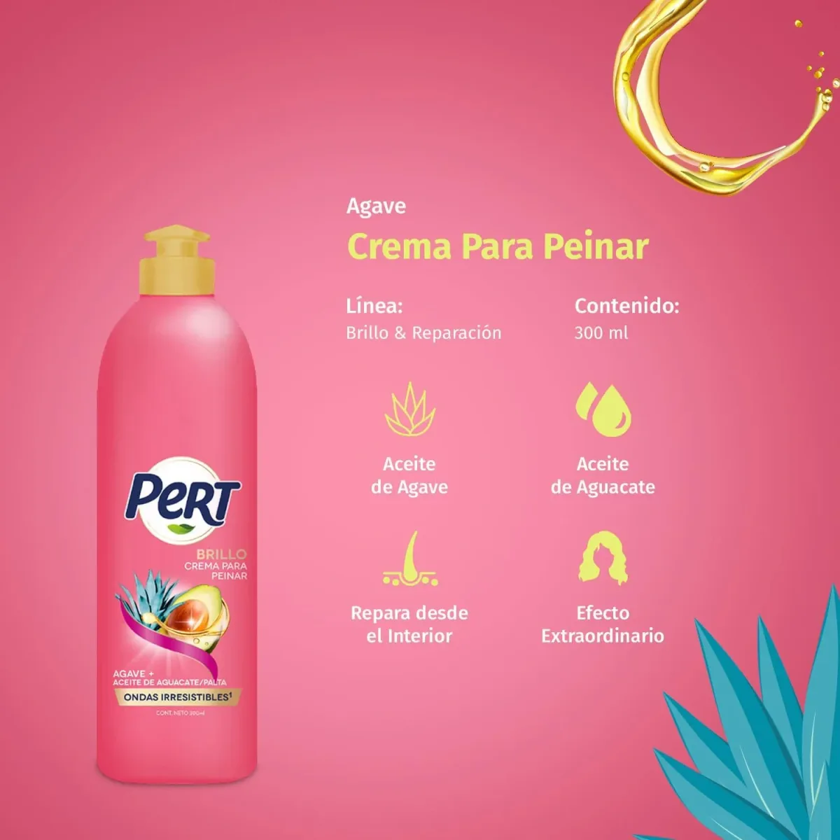 CREMA DE PEINAR PERT CPP 12 300ML AGAVE Y AGUACATE imagen 3