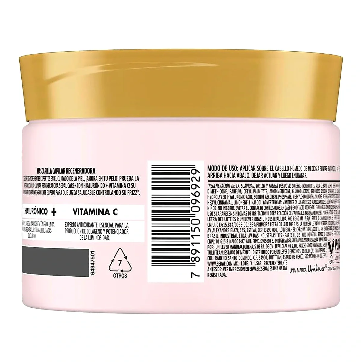 TRATAMIENTO SEDAL HIALRONICO+VIT-C MASCARILLA CAPILAR REGENERADORA 6/300 GR imagen 2